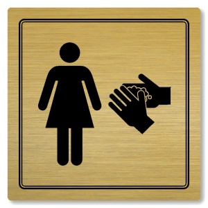 WC ženy, 118x118mm, zlatá, Utah